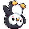 Cute Penguin Headstand Cartoon Chibi