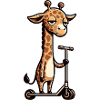 Girafe sur Roller Comic Fun