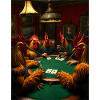 Winged poker face – roosters gamble