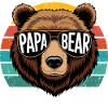 Vatertag Papa Bear Retro Vater Kinder Geburtstag
