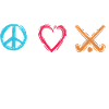 Peace Love Hockey sur gazon