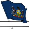 Flag Pennsylvania text banner