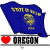 Flagge Oregon Herz OREGON