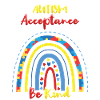 Autism Acceptance Be Friendly Rainbow