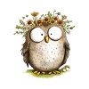 Owl with Saying Crazy Owls Lady