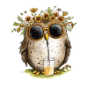 Owl With Sunglasses And Lemonade