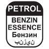 Petrol stickers (in five languages)
