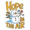 Hoffnung im Schnee Schneemann