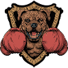 Dog Boxer MMA Logo