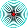 Neon Konzentrische Kreise
