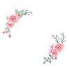 Pink floral letter h