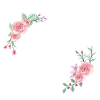 Pink floral letter g