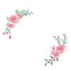 Pink floral letter