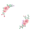 Pink floral letter