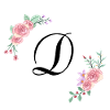 Rosa Blumenbuchstabe