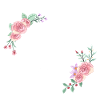 Rosa Blumenbuchstabe l