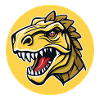The head of a -looking dinosaur