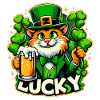 Saint-Patrick Leprechaun Cat Happy