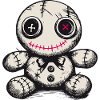 Grusel Voodoo Puppe farbig