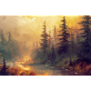 Waldlandschaft Illustration Poster