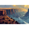 Canyon Landscape Illustration Poster