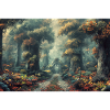 Forest Landscape Illustration Poster