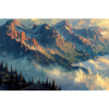 Mountain Landscape Illustration Poster