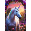 Pastell-Einhorn im Floral Arch
