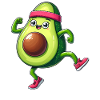 Fun avocado fitness