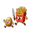 Funny potato fries