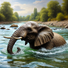 Elephant Water River
