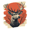 Deer with antlers