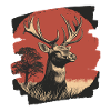 Deer with antlers