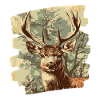 Deer with antlers
