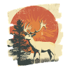 Deer with antlers