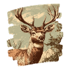 Deer with antlers