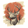Deer with antlers