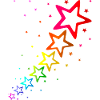 bunte Sterne Regenbogenfarben