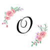 Pink floral letter o