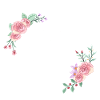 Rosa Blumenbuchstabe r