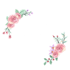 Rosa Blumenbuchstaben s