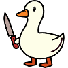 White Goose Duck Duckling Knife Defense Defense