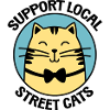 Stylish bow cat in retro look