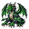 Dragon vert cybernétique