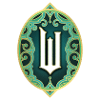 Wicked projekt logo z ornamentami