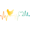 Chickens heartbeat hen