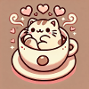 Cat in Cup Coffee