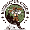 Tree trunk throwing competitors