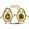 Lustiges Avocado-Paar – Liebe & Freundschaft