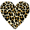 Heart with leopard print